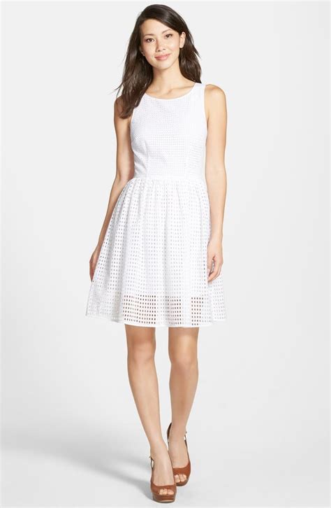 michael kors eyelet fit and flare dress|Michael Kors Fit And Flare Dresses for Women .